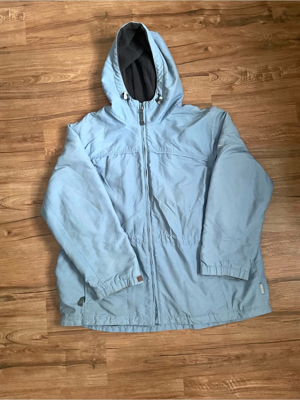 Vintage 90s Pacific Trail Women’s Light Blue Outdoor Hooded Winter Jacket XXL